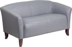 White Leather Loveseat - UNQFurniture