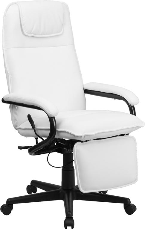 White Reclining Leather Chair - UNQFurniture