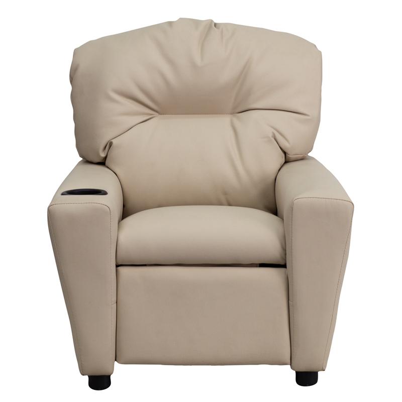 Yellow Vinyl Kids Recliner - UNQFurniture