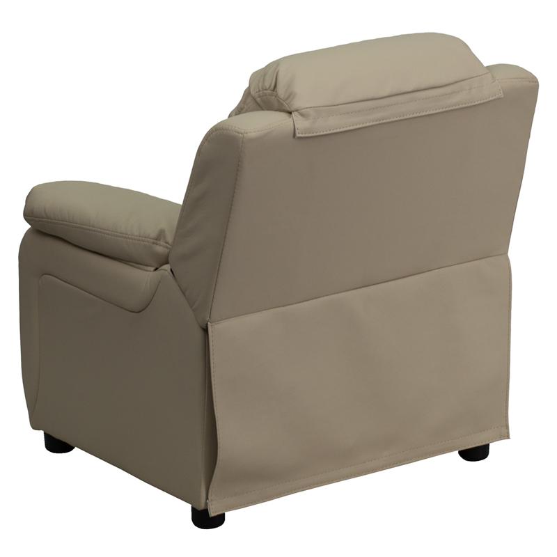 White Vinyl Kids Recliner - UNQFurniture