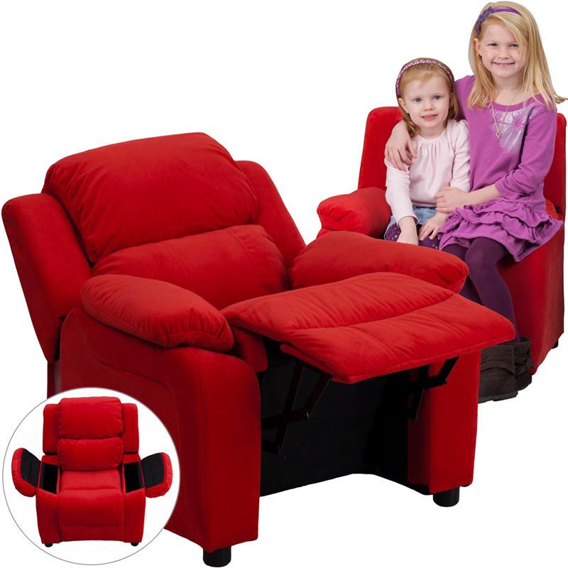 White Vinyl Kids Recliner - UNQFurniture