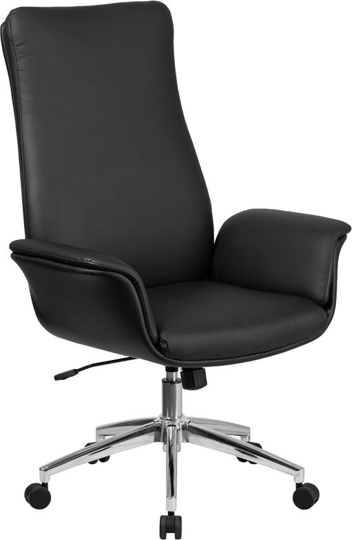 White High Back Leather Chair - UNQFurniture