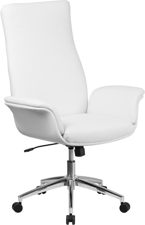 White High Back Leather Chair