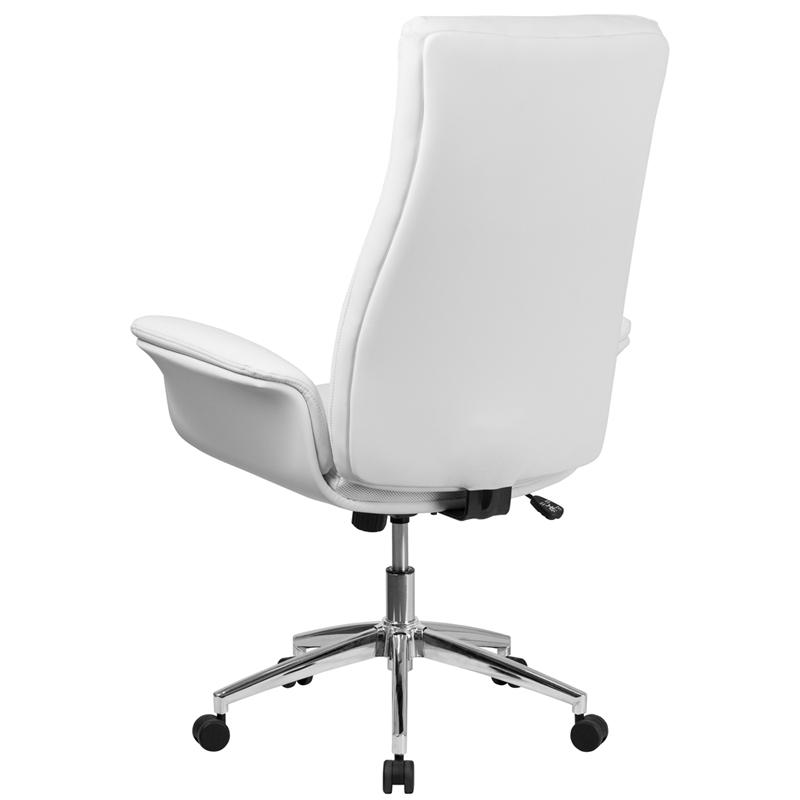 White High Back Leather Chair