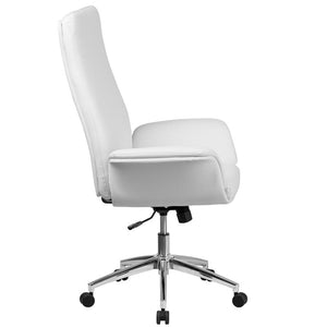 White High Back Leather Chair