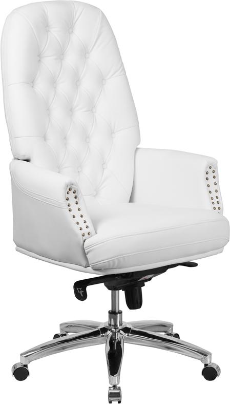 White High Back Leather Chair