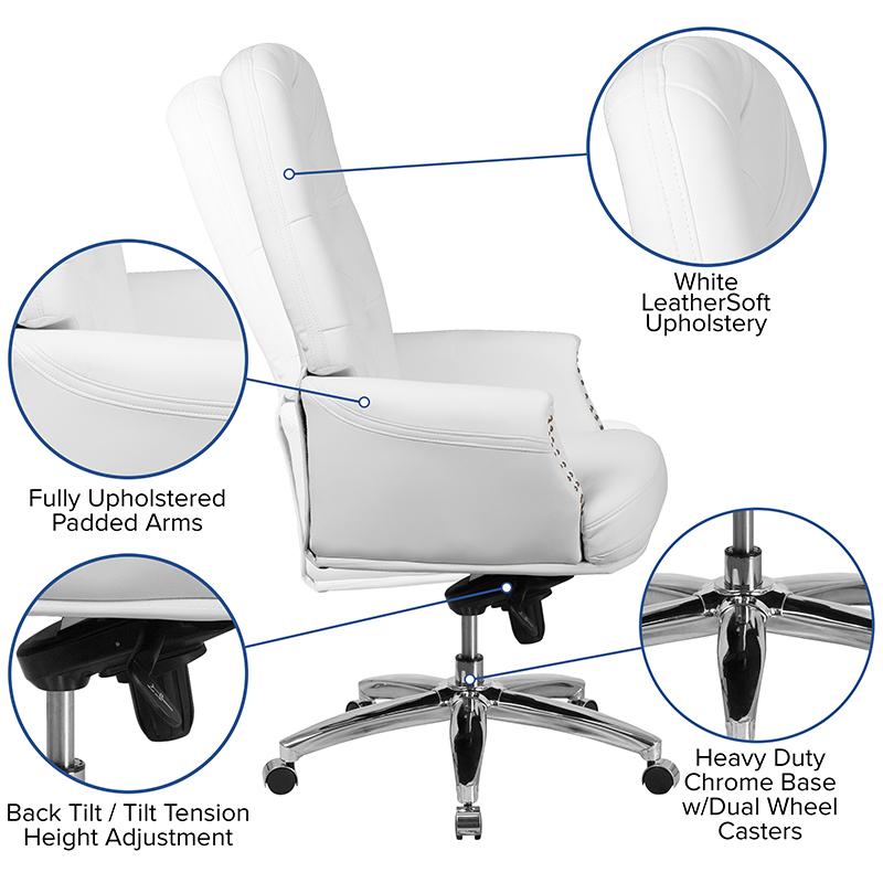 White High Back Leather Chair