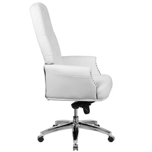 White High Back Leather Chair