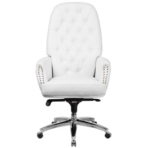 White High Back Leather Chair