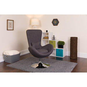 White Leather Egg Series Chair