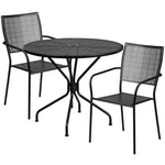 35.25RD White Patio Table Set