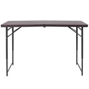 23.5x48.25 Brown Plastic Table - UNQFurniture