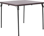 34SQ Brown Plastic Fold Table