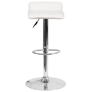 White Vinyl Barstool