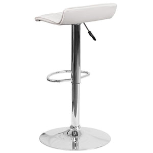 White Vinyl Barstool