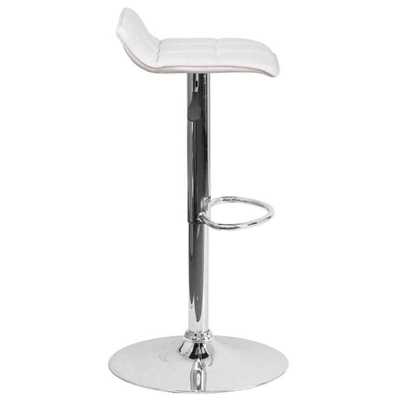 White Vinyl Barstool