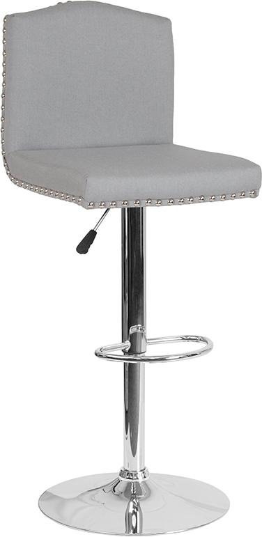 White Leather Barstool