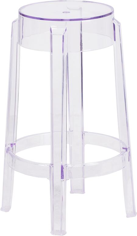 25.75"H Transparent Stool - UNQFurniture