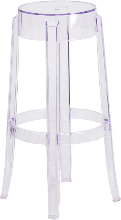 29.75"H Transparent Barstool - UNQFurniture