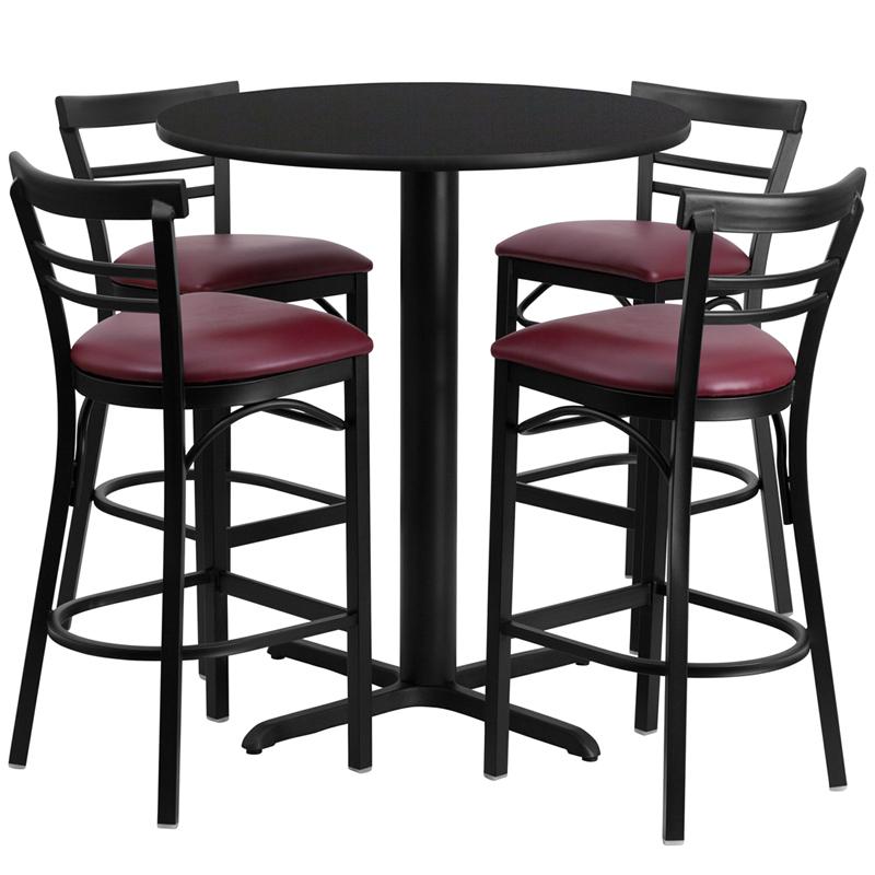 24RD WA Bar Table-BG VYL Seat