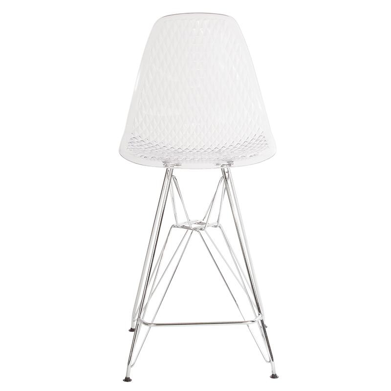 26"H Clear Barstool - UNQFurniture