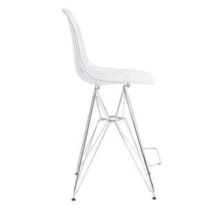 26"H Clear Barstool - UNQFurniture