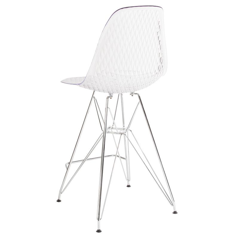 26"H Clear Barstool - UNQFurniture