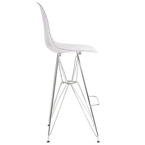 30.25"H Clear Barstool - UNQFurniture