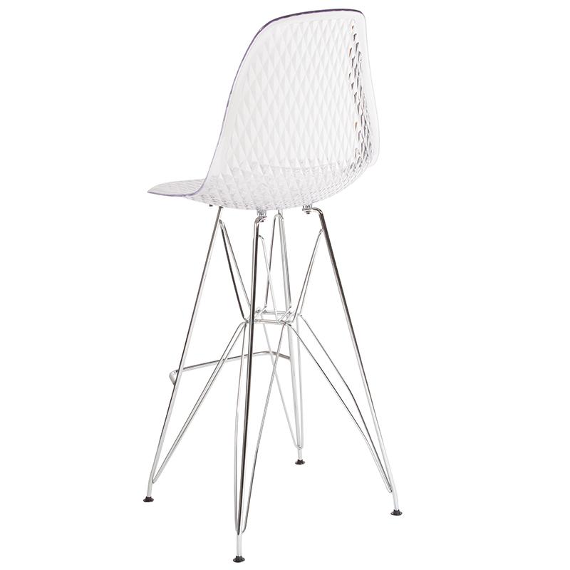 30.25"H Clear Barstool - UNQFurniture