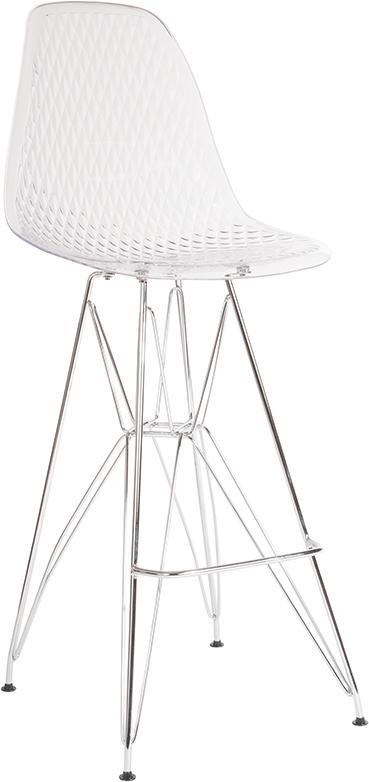 30.25"H Clear Barstool - UNQFurniture