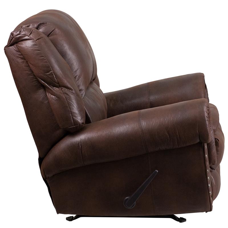 Almond Fabric Recliner - UNQFurniture