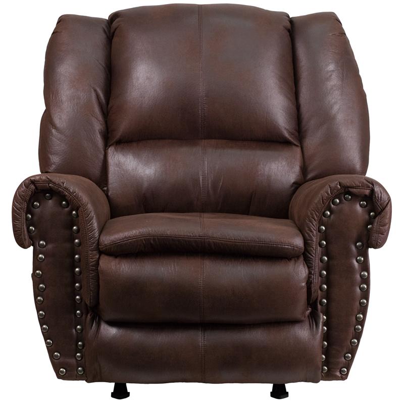 Almond Fabric Recliner - UNQFurniture