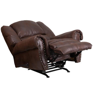 Almond Fabric Recliner - UNQFurniture