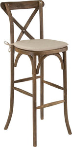 Antique Cross Back Barstool - UNQFurniture