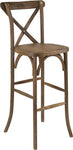 Antique Cross Back Barstool - UNQFurniture