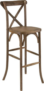 Antique Cross Back Barstool - UNQFurniture