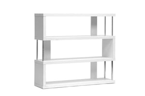 Baxton Studio Barnes White Three-Shelf Modern Bookcase