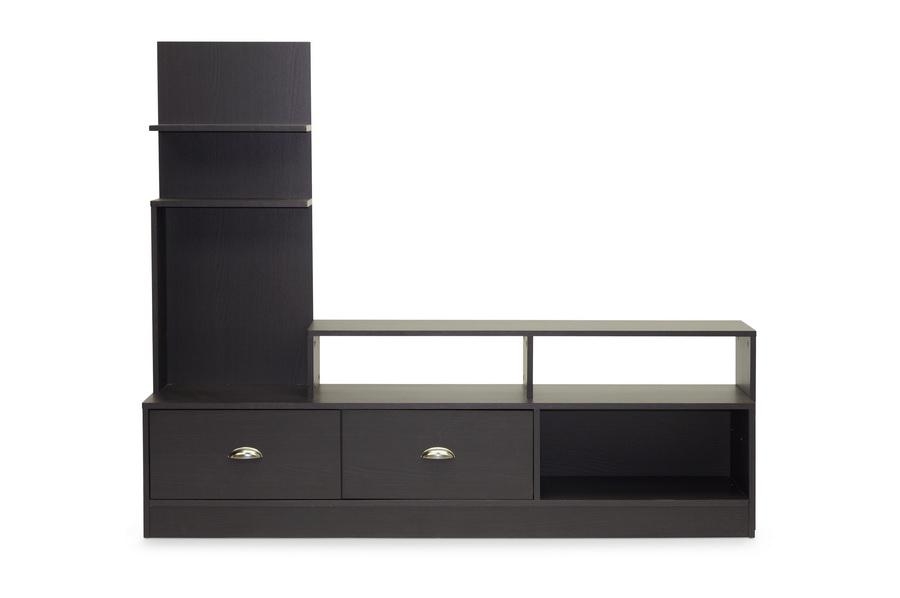 Baxton Studio Armstrong Dark Brown Modern TV Stand