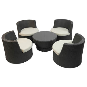 Feruci - 4-Piece Lounge Chair Stackable Tower w/ Coffee Table - UNQFurniture