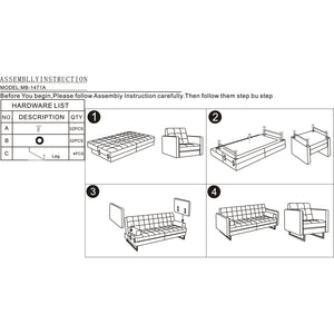 Whiteline Modern Living - Giovanni Sofa Bed - UNQFurniture