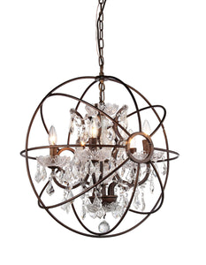 Warehouse of Tiffany Planetshaker Antique Bronze Spherical Chandelier