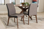 Baxton Studio Kimberly Mid-Century Modern Beige and Brown Fabric Dining Chair (Set of 2)