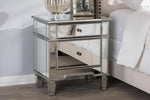 Baxton Studio Sussie Hollywood Regency Glamour Style Mirrored 2-Drawer Nightstand