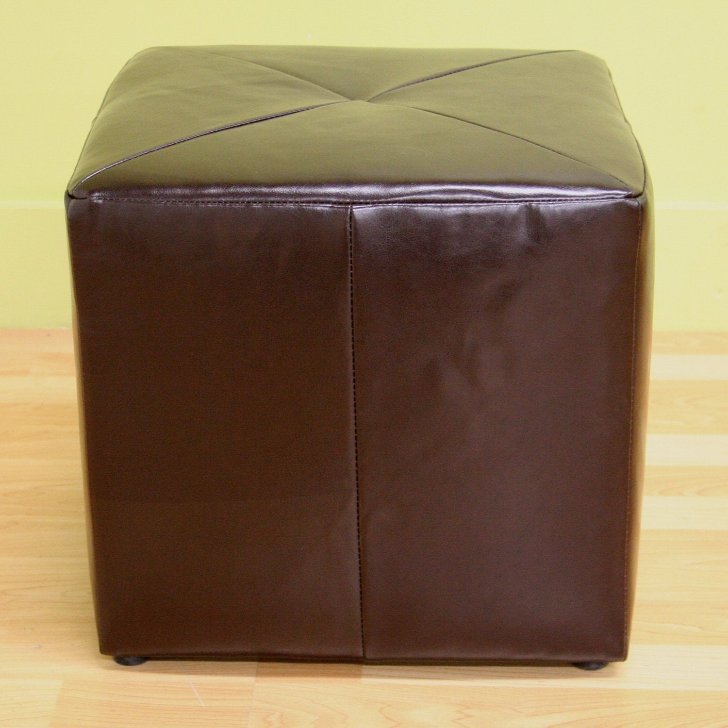 Baxton Studio Aric Bonded Leather Ottoman