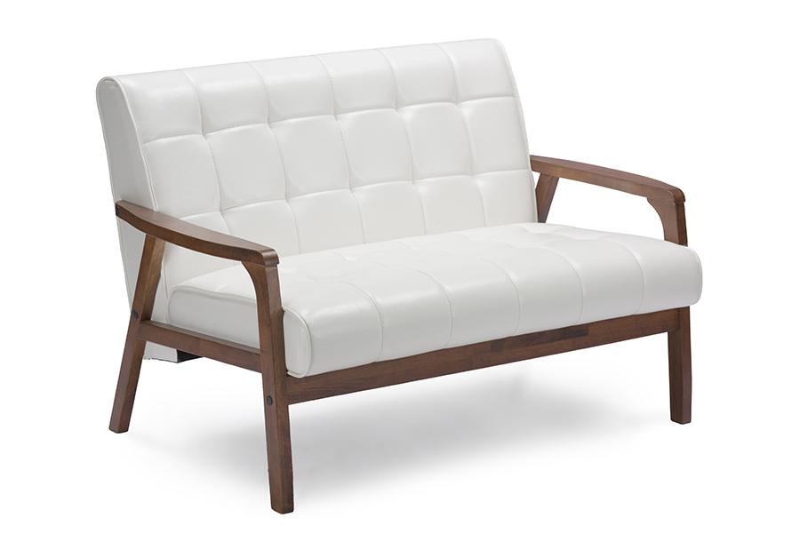 Baxton Studio Baxton Studio Mid-Century Masterpieces Loveseat - White