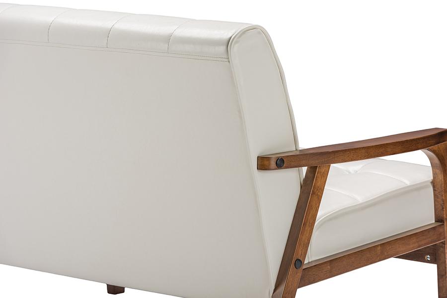 Baxton Studio Baxton Studio Mid-Century Masterpieces Loveseat - White