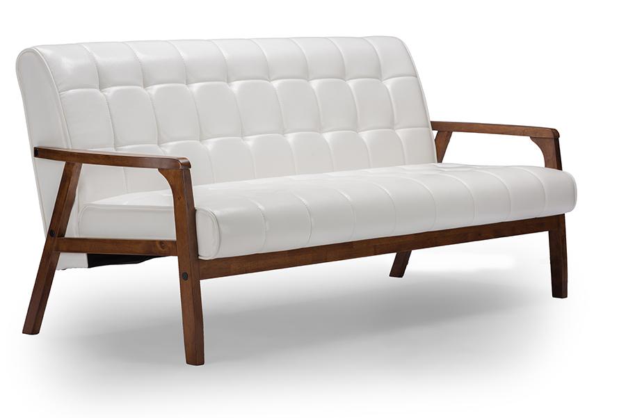 Baxton Studio Baxton Studio Mid-Century Masterpieces Sofa - White