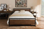 Baxton Studio Gabby Vintage Industrial Black Finished Metal Queen Size Platform Bed