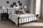 Baxton Studio Sienna Vintage Industrial Black Finished Metal Full Size Platform Bed