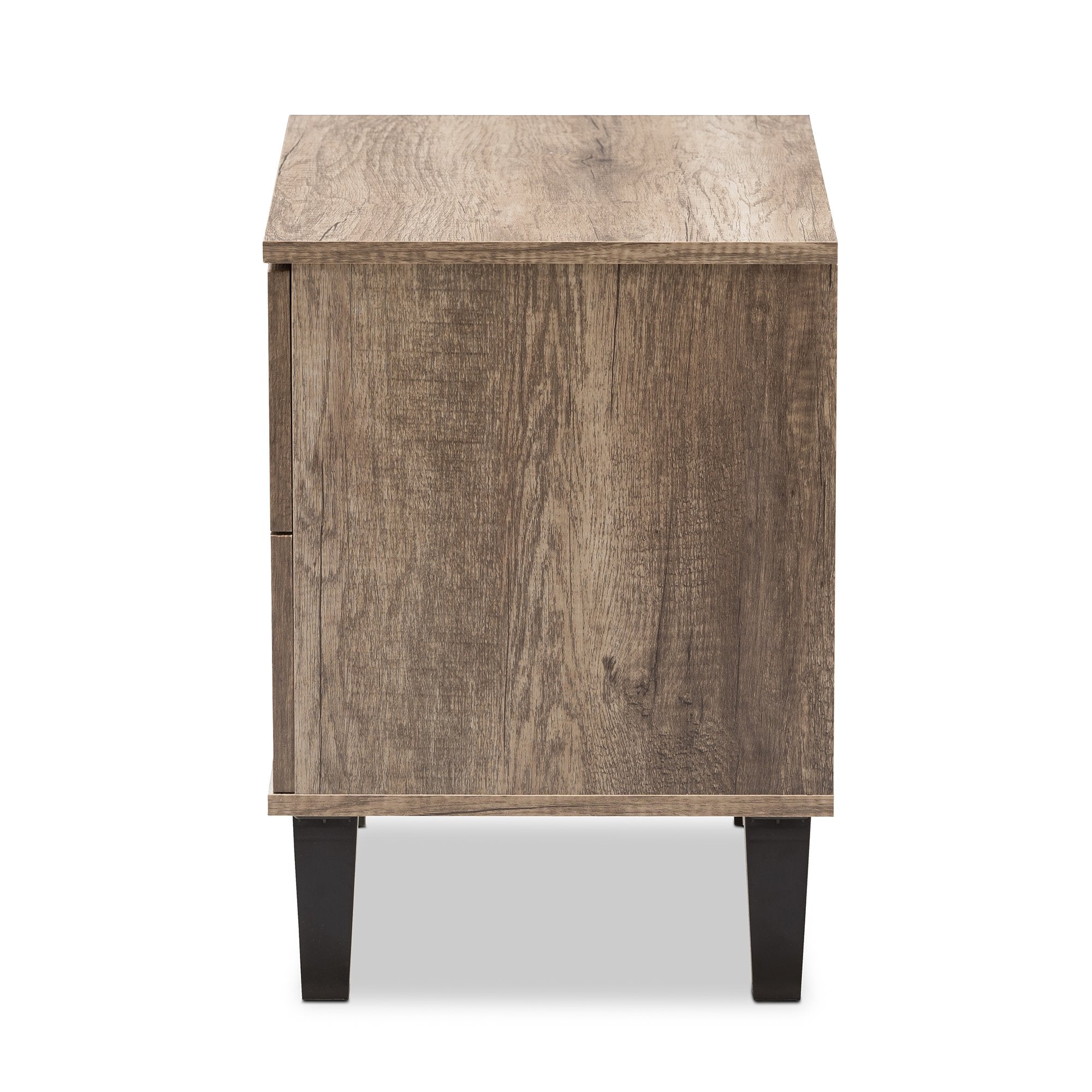 Baxton Studio Swanson Modern and Contemporary Light Brown Wood 2-Drawer Nightstand